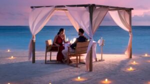 Private beach dinner